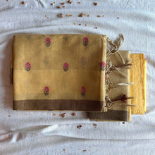 Load image into Gallery viewer, Kota Doriya Yellow Saree